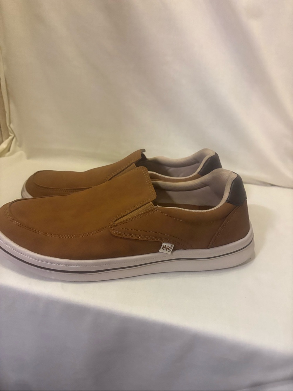 Izod Tan Slip-On Loafers with White Sole